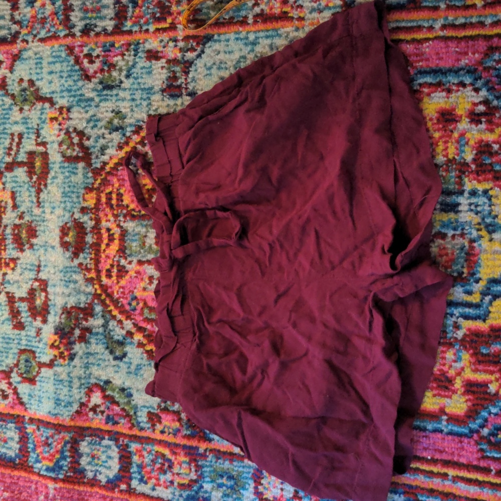 Burgundy shorts